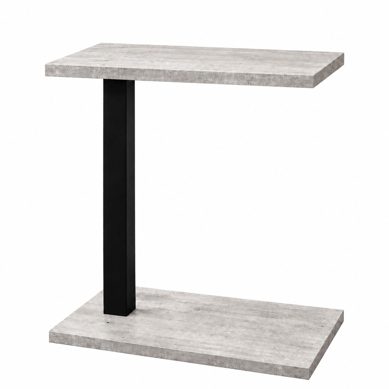 Beistelltisch "Rebus" in Betonoptik, Metall in Schwarz matt, 45 x 25cm x Höhe 50cm