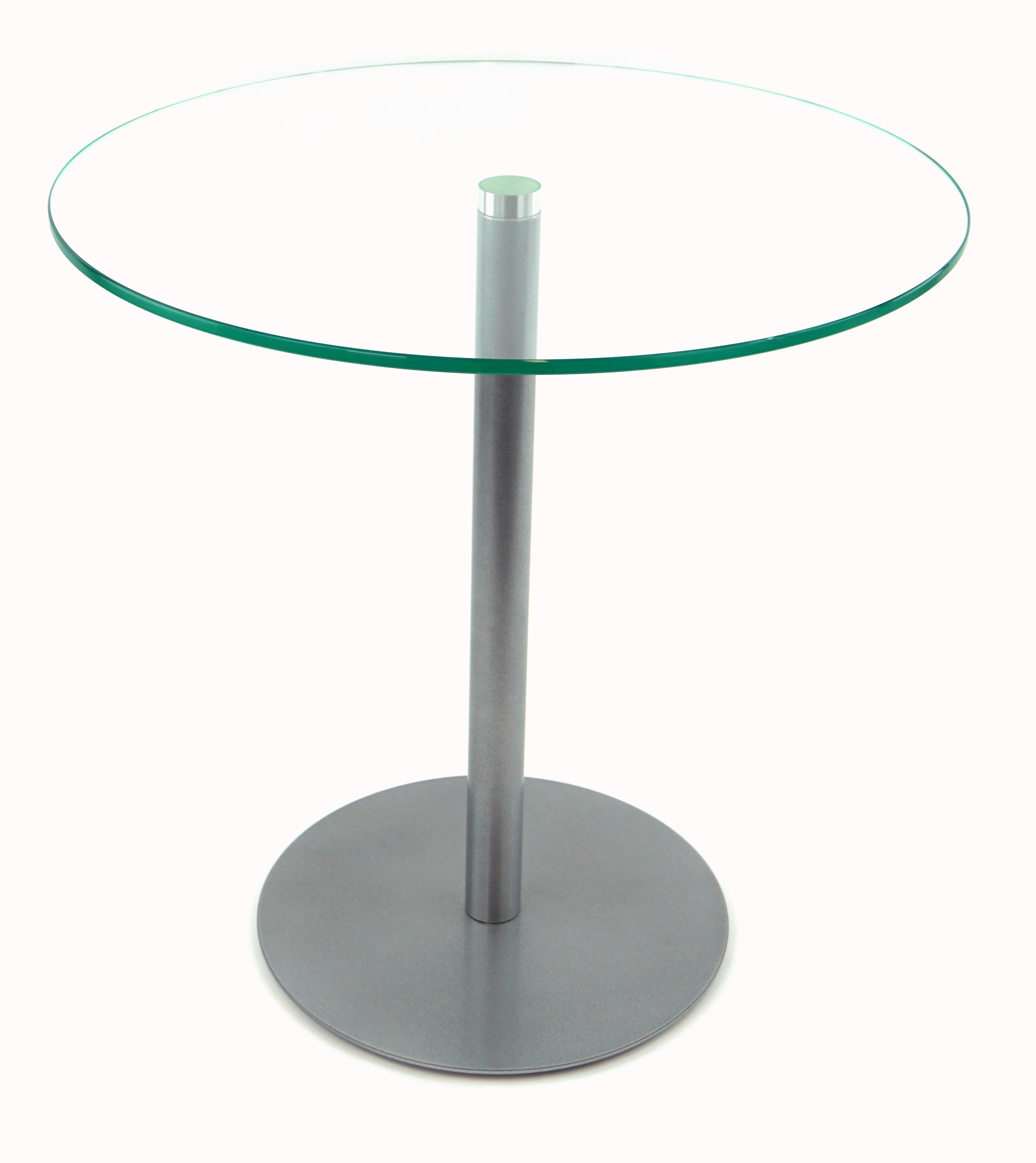 Beistelltisch, Couchtisch, Blumensäule "Ella" in Silber Brillant, Ø50cm x Höhe 70cm