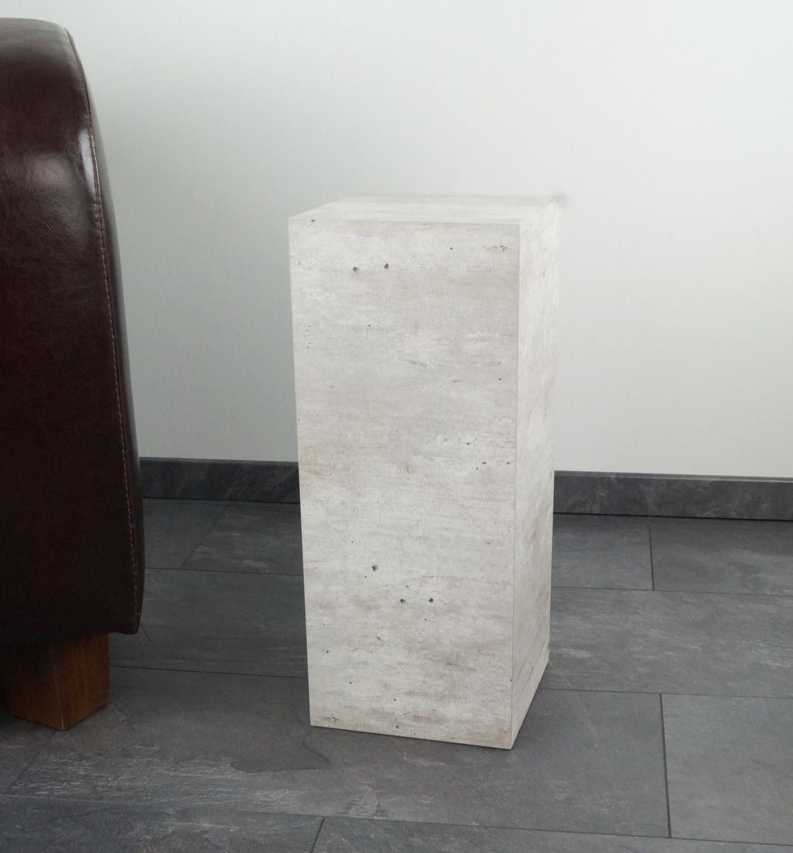 Blumensäule, Säule, Dekosäule "Elias" in Betonoptik, 30 x 30 x 90cm